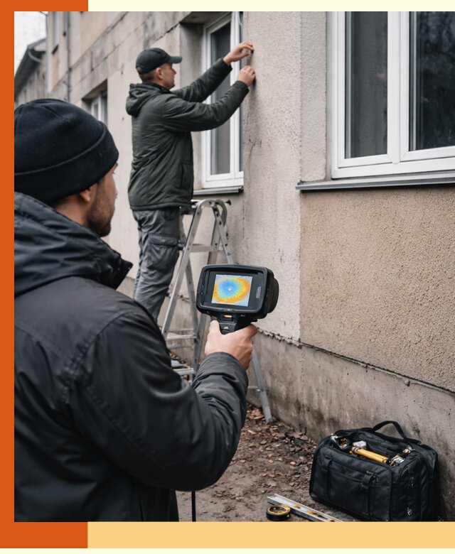 Тепловизионное обследование фасада в Ржеве для выявления дефектов