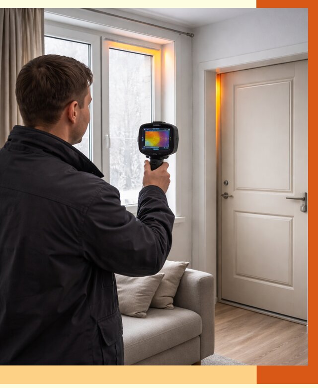 Тепловизионное обследование окон и дверей в Ржеве от 4626 руб. | ТепломастерРжв