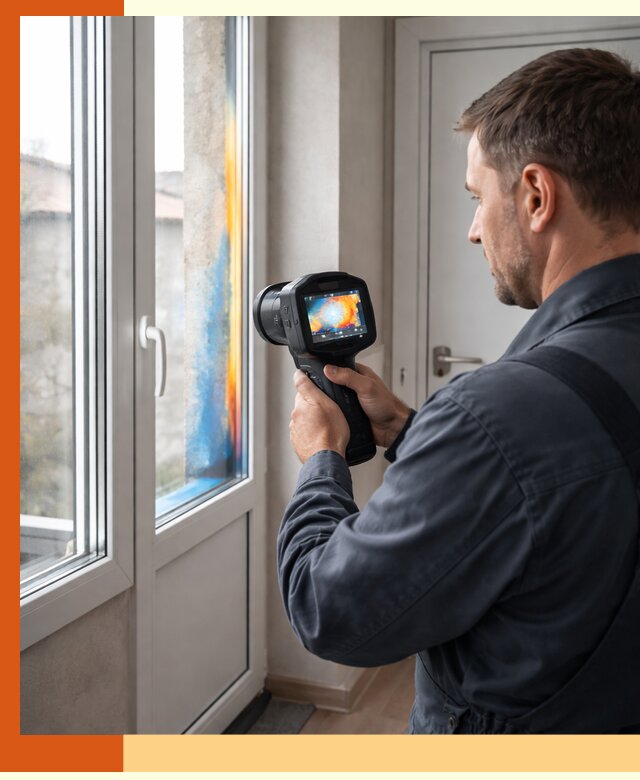 Тепловизионное обследование окон и дверей в Ржеве