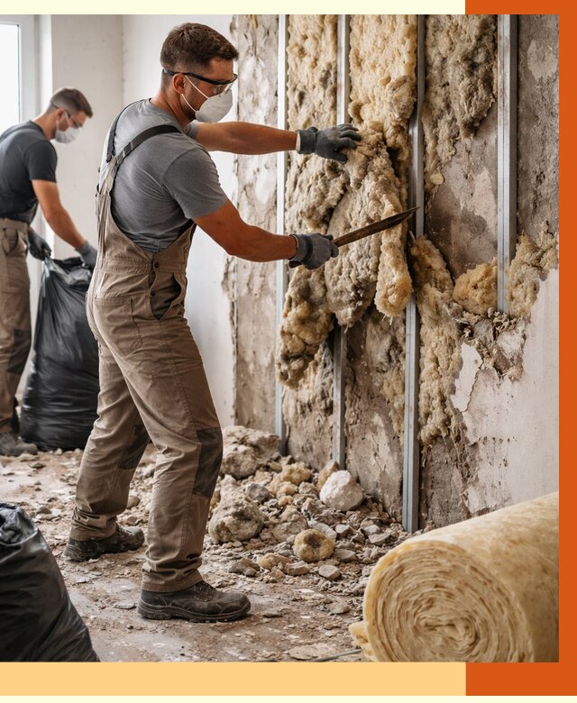 Демонтаж старого утеплителя в Ржеве от 3598 руб. — работы под ключ | ТепломастерРжв