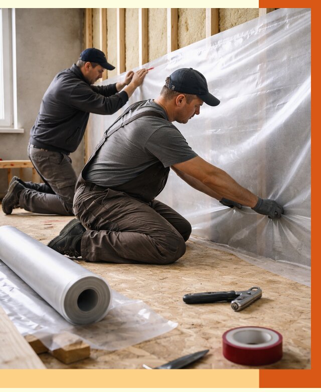 Монтаж пароизоляции в Ржеве от 2570 руб. — установка и укладка под ключ | ТепломастерРжв