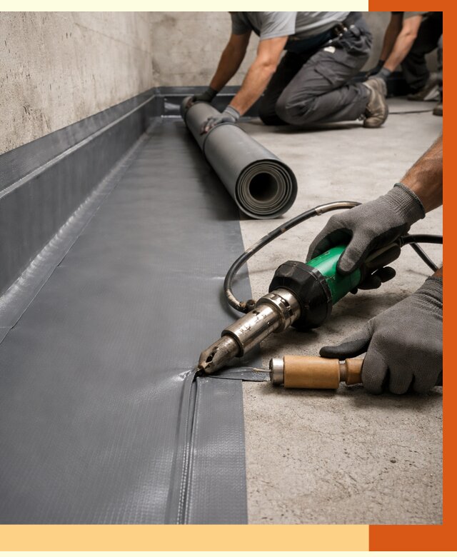 Монтаж гидроизоляционной мембраны в Ржеве от 1023 руб/м2 | ТепломастерРжв