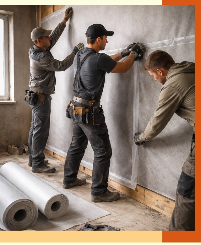 Монтаж ветроизоляции в Ржеве от 4626 руб./м2 — профессионально | ТепломастерРжв