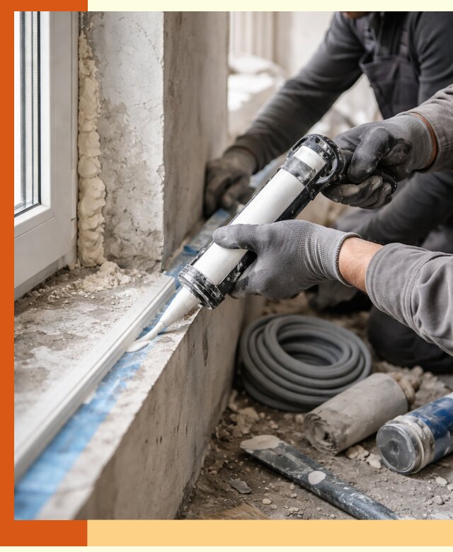 Герметизация стыков и примыканий зданий в Ржеве