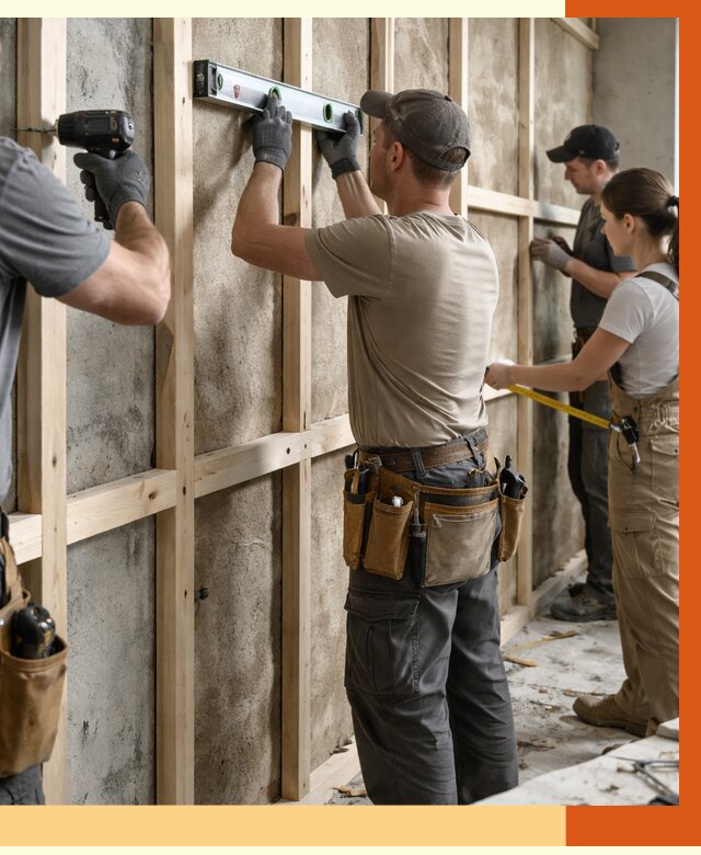 Монтаж обрешетки под утепление в Ржеве от 1182 руб/м² | Заказать у ТепломастерРжв