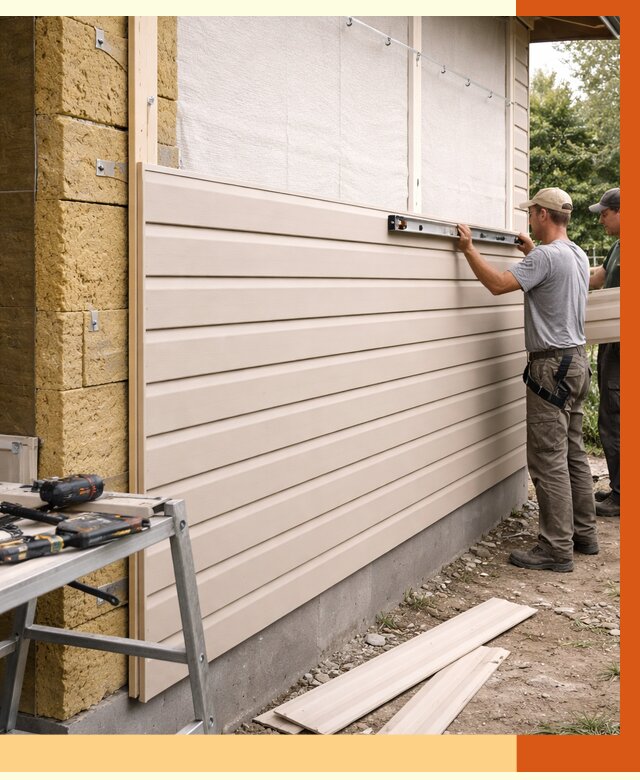 Монтаж сайдинга после утепления в Ржеве от 1902 руб. — обшивка и облицовка | ТепломастерРжв